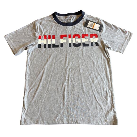NWT Boy’s Size 8/10 Tommy Hilfiger Grey T-Shirt Reg $22.50 - Picture 1 of 5